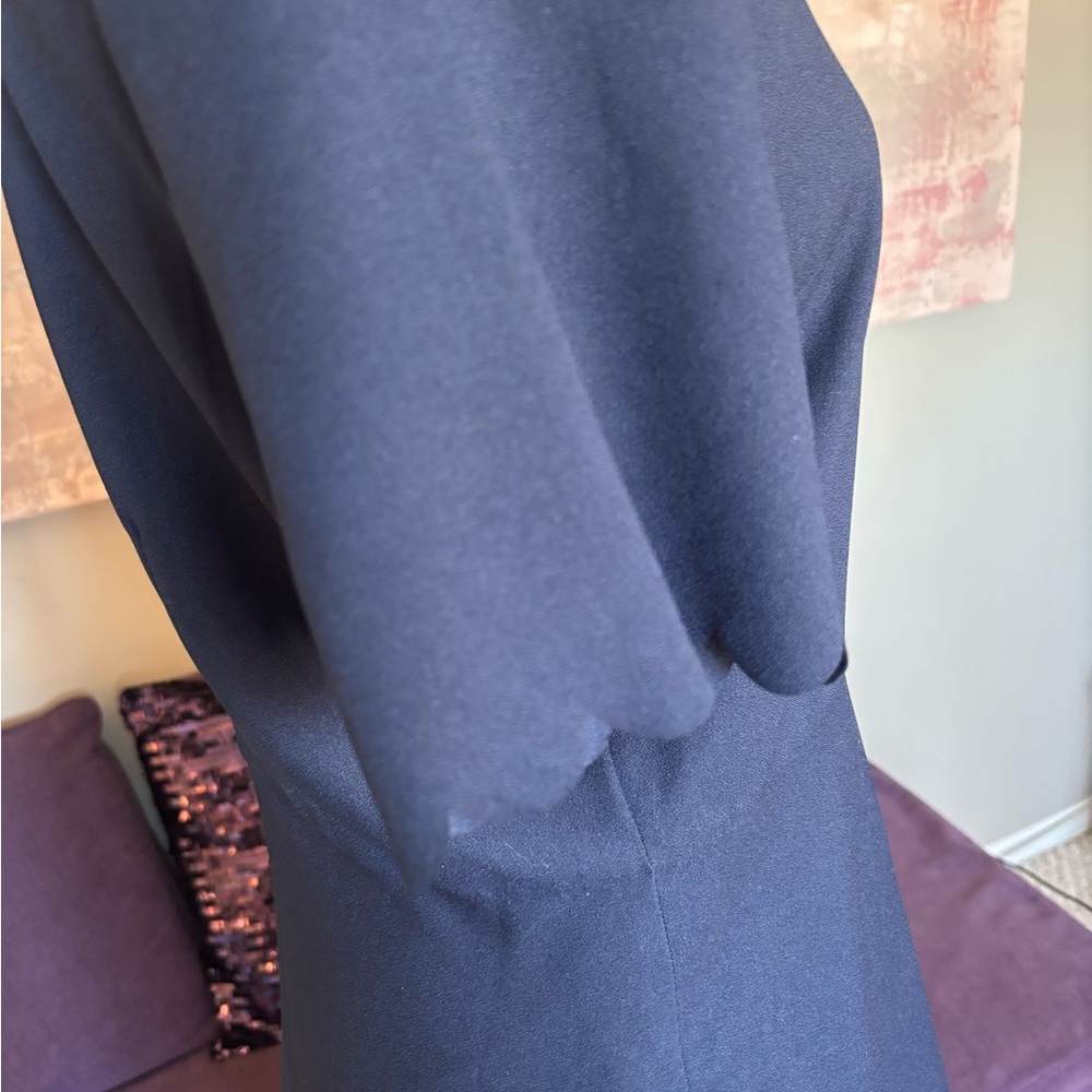 Banana Republic Midi‎ Short Sleeve Dress in Navy Blue with Stylish Design Size 6 - Picture 6 of 11